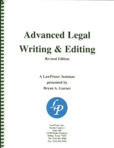 Advanced Legal Writing & Editing