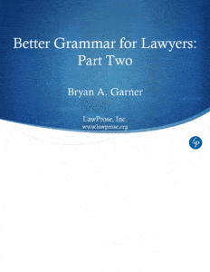 Better Grammar for Lawyers: Part Two