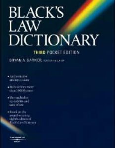 Black's Law Dictionary (Pocket), 3rd pocket edition, 2006