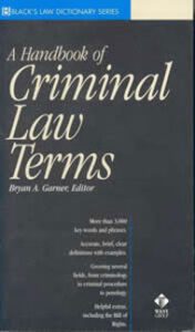 A Handbook of Criminal Law Terms